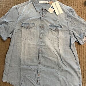 Calvin Klein Jeans Men's Casual Light Blue Shirt